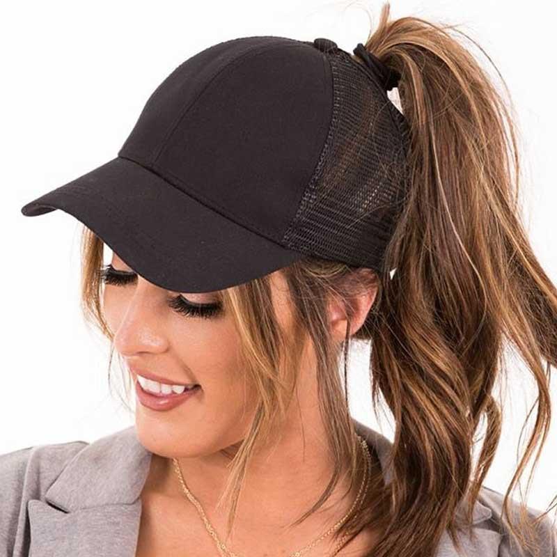 Damen Cap | Mit Extraöffnung | Einstellbar | Atmungsaktiv | Klettband-Luzern Mode
