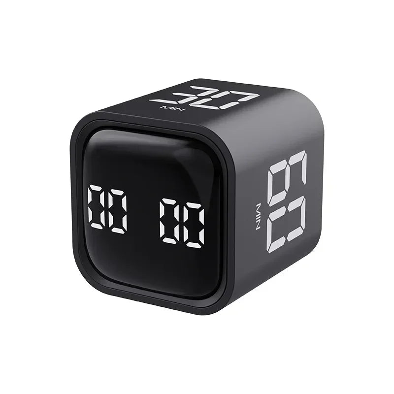 Würfel-Timer | Stoppuhr | LED | Sensor | Vielseitig | Kompakt | Praktisch-Schwarz-Luzern Mode