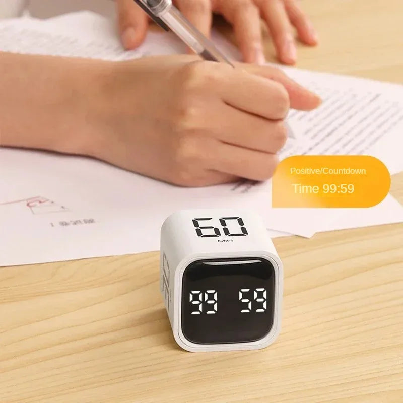 Würfel-Timer | Stoppuhr | LED | Sensor | Vielseitig | Kompakt | Praktisch-Weiß-Luzern Mode
