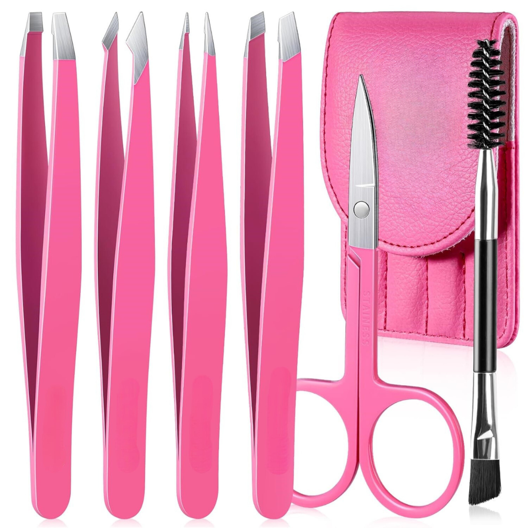 Luxuriöses Pinzetten-Set mit Handtasche und Zubehör-Rosa-Luzern Mode