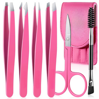Luxuriöses Pinzetten-Set mit Handtasche und Zubehör-Rosa-Luzern Mode