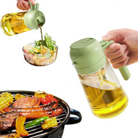 Ölsprüher | 2-in-1 | Glas | Langlebig | Vielseitig | Wiederverwendbar | Praktisch-Grün-Luzern Mode
