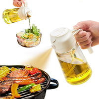 Ölsprüher | 2-in-1 | Glas | Langlebig | Vielseitig | Wiederverwendbar | Praktisch-Weiß-Luzern Mode