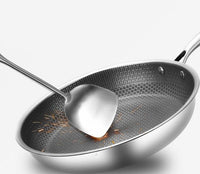 Edelstahl-Bratpfanne | 30 cm Langlebig Kratzfest Antihaft Vielseitig-Luzern Mode