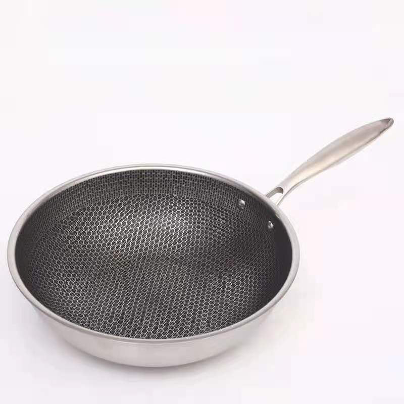 Edelstahl-Bratpfanne | 30 cm Langlebig Kratzfest Antihaft Vielseitig-Luzern Mode