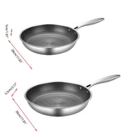 Edelstahl-Bratpfanne | 30 cm Langlebig Kratzfest Antihaft Vielseitig-Luzern Mode