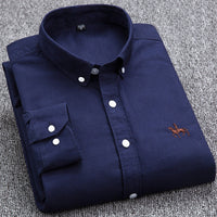 Herren Karohemd mit Button-Down-Kragen für Business-Look-40 / ~M-Dunkelblau-Luzern Mode