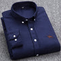 Herren Karohemd mit Button-Down-Kragen für Business-Look-40 / ~M-Dunkelblau-Luzern Mode