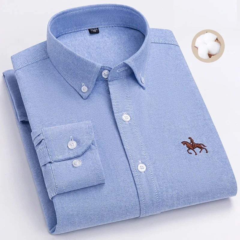 Herren Karohemd mit Button-Down-Kragen für Business-Look-40 / ~M-Hellblau-Luzern Mode