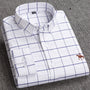 Herren Karohemd mit Button-Down-Kragen für Business-Look-40 / ~M-Weiß Kariert-Luzern Mode