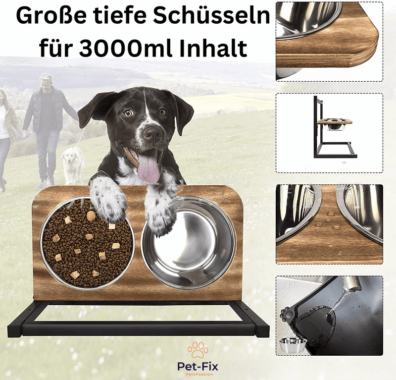 Hundefutterstation | Erhöht Edelstahl Ergonomisch Stilvoll Langlebig-Luzern Mode