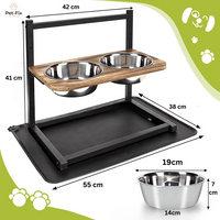 Hundefutterstation | Erhöht Edelstahl Ergonomisch Stilvoll Langlebig-Luzern Mode