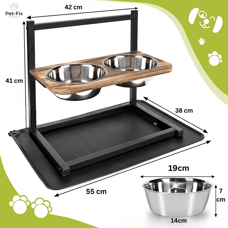 Hundefutterstation | Erhöht Edelstahl Ergonomisch Stilvoll Langlebig-Luzern Mode