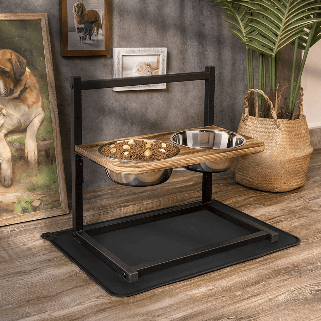 Hundefutterstation | Erhöht Edelstahl Ergonomisch Stilvoll Langlebig-Luzern Mode