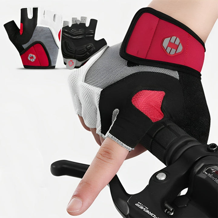 Fahrradhandschuhe mit Gelpolsterung für optimalen Griff-Rot-S-Luzern Mode