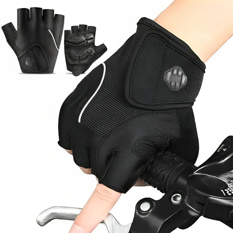 Fahrradhandschuhe mit Gelpolsterung für optimalen Griff-Schwarz-S-Luzern Mode