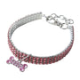Haustierhalsband | Kette Bling Stilvoll Funkelnd Auffällig Luxus-Rosa-S 19.5x2x1cm-Luzern Mode