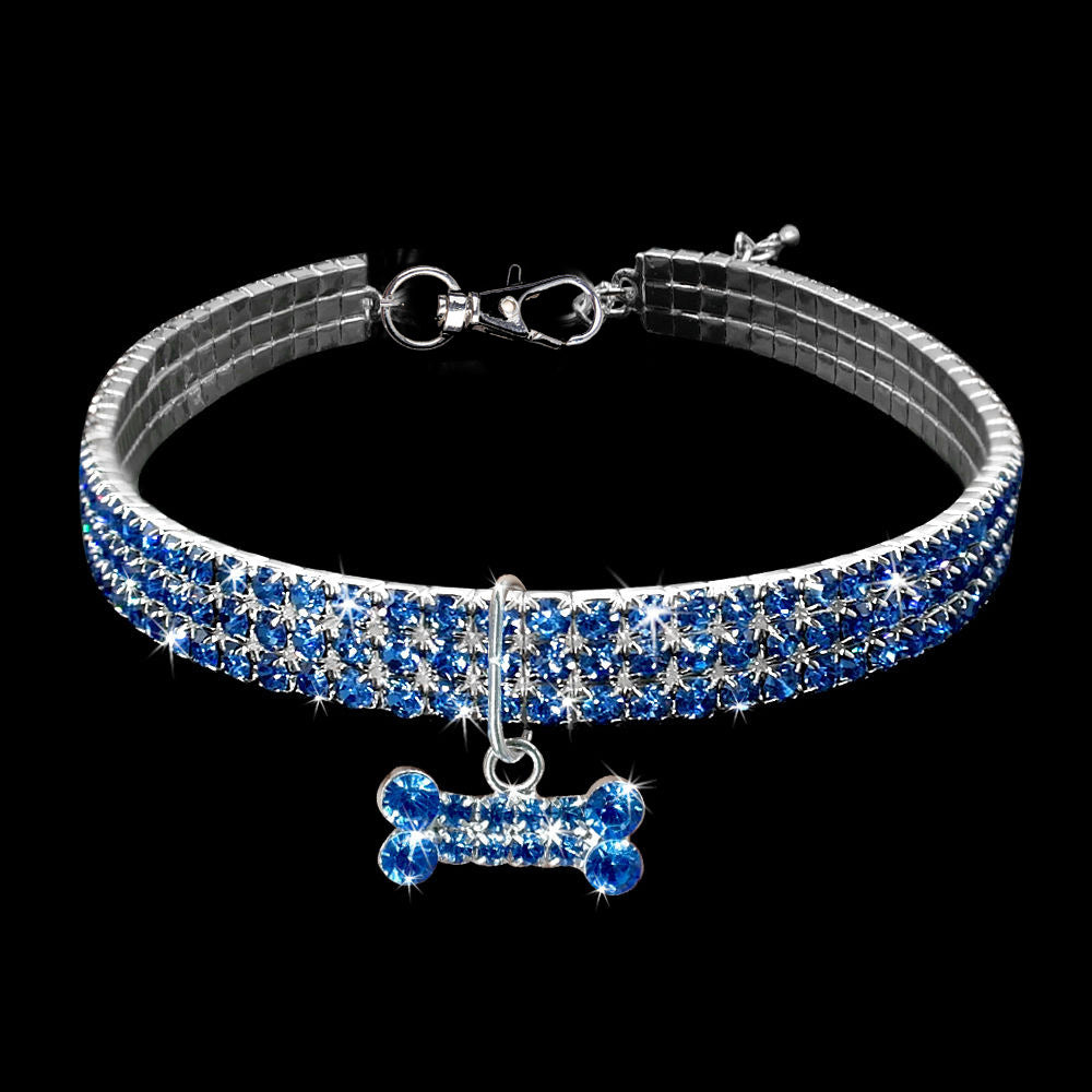 Haustierhalsband | Kette Bling Stilvoll Funkelnd Auffällig Luxus-Luzern Mode