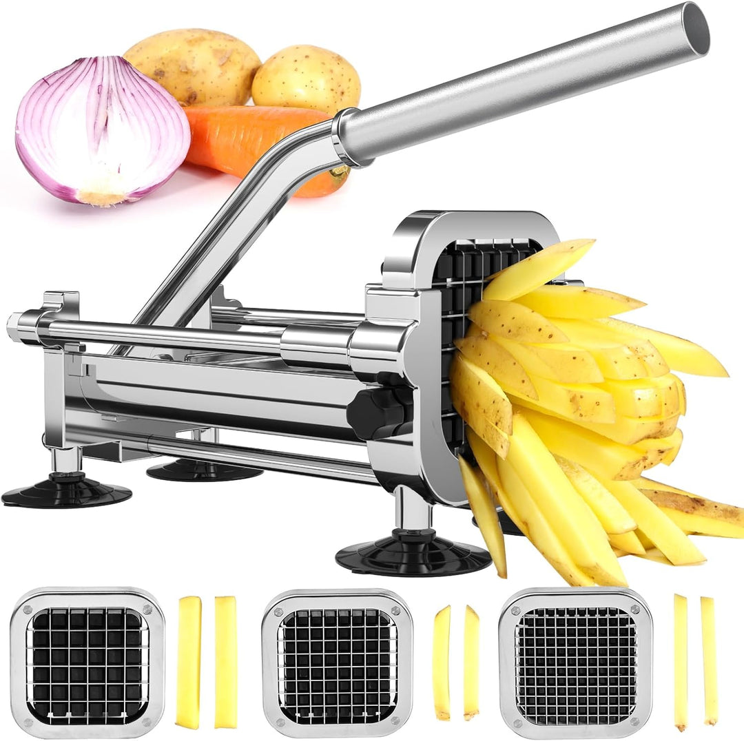 Pommes-Schneider | Vielseitig Edelstahl Kompakt Saugnäpfe Langlebig-Luzern Mode