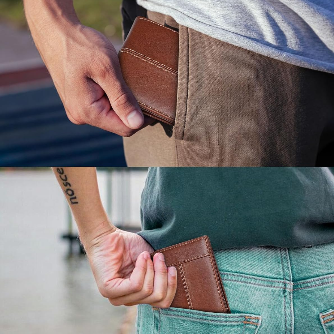Herren Leder Geldbörse RFID Schutz mit Kartenfächern-Luzern Mode