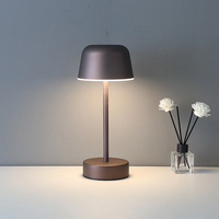 Bunte Tischlampe | Dimmbaar | Kabellos | Wiederaufladbar | Kompakt-Braun-Luzern Mode