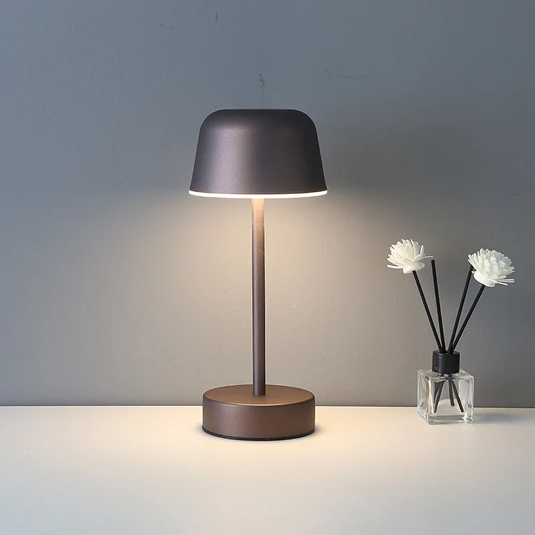Bunte Tischlampe | Dimmbaar | Kabellos | Wiederaufladbar | Kompakt-Braun-Luzern Mode