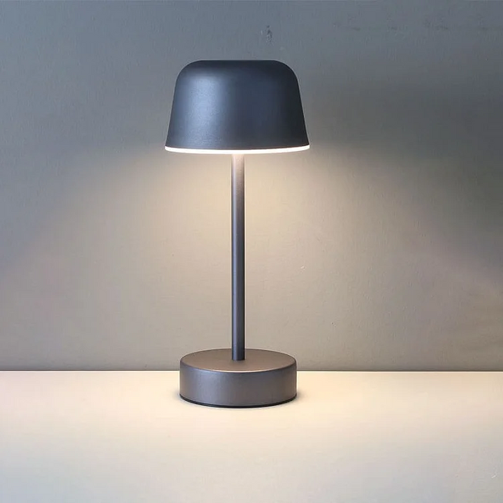 Bunte Tischlampe | Dimmbaar | Kabellos | Wiederaufladbar | Kompakt-Dunkelgrau-Luzern Mode