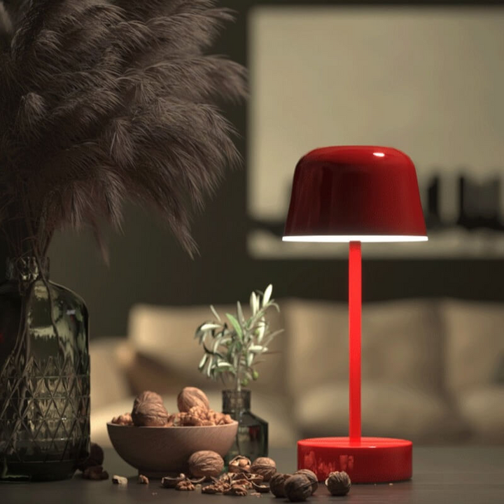 Bunte Tischlampe | Dimmbaar | Kabellos | Wiederaufladbar | Kompakt-Rot-Luzern Mode