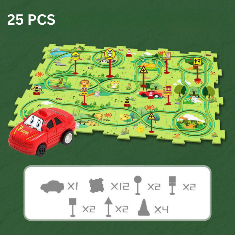 Kinder Rennbahn Puzzle | Problemlösungsfähigkeiten Lernspaß Anpassbarer Spielspaß-Luzern Mode