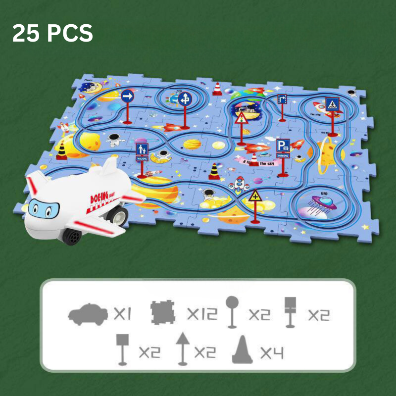 Kinder Rennbahn Puzzle | Problemlösungsfähigkeiten Lernspaß Anpassbarer Spielspaß-Luzern Mode