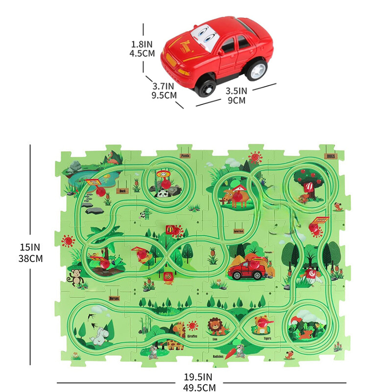 Kinder Rennbahn Puzzle | Problemlösungsfähigkeiten Lernspaß Anpassbarer Spielspaß-Luzern Mode