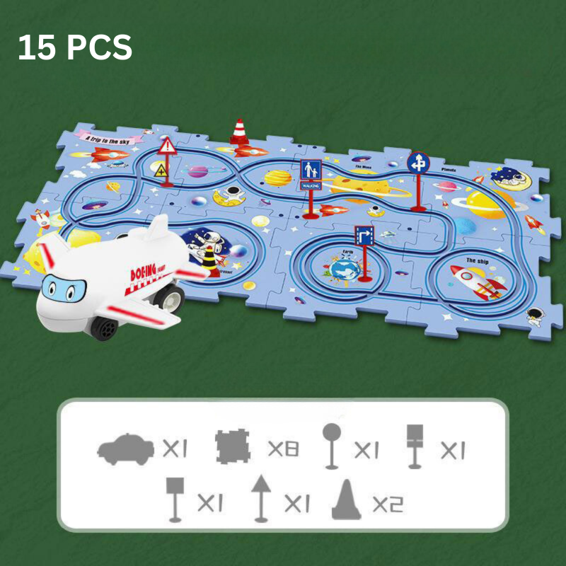 Kinder Rennbahn Puzzle | Problemlösungsfähigkeiten Lernspaß Anpassbarer Spielspaß-Luzern Mode