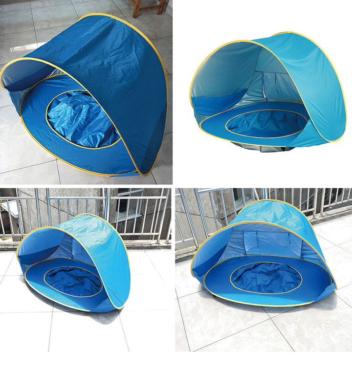 UV-Schutz-Strandzelt mit integriertem Baby-Planschbecken – Schattenplitsch