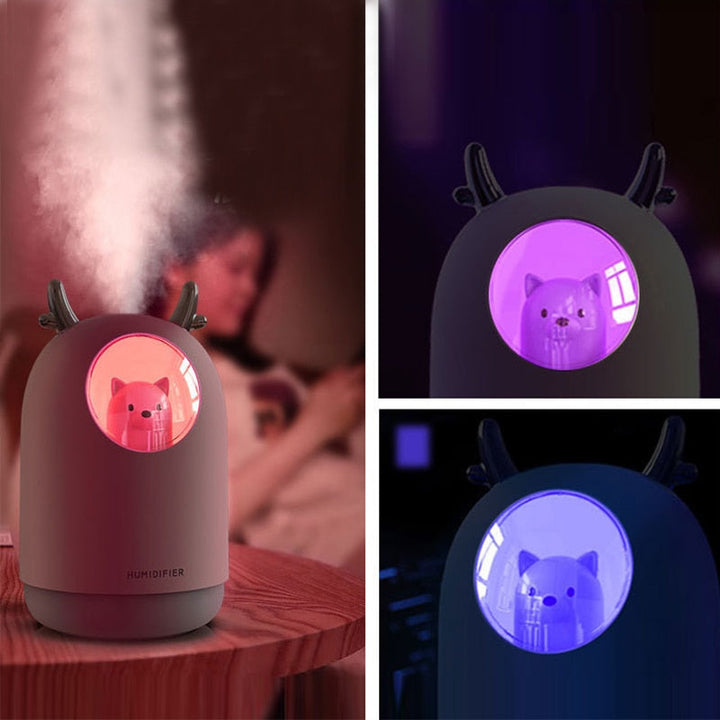 Ultraschall-Luftbefeuchter mit LED-Nachtlicht für Kinderzimmer – LuftBär Mini