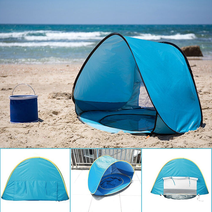 UV-Schutz-Strandzelt mit integriertem Baby-Planschbecken – Schattenplitsch
