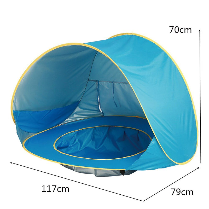 UV-Schutz-Strandzelt mit integriertem Baby-Planschbecken – Schattenplitsch