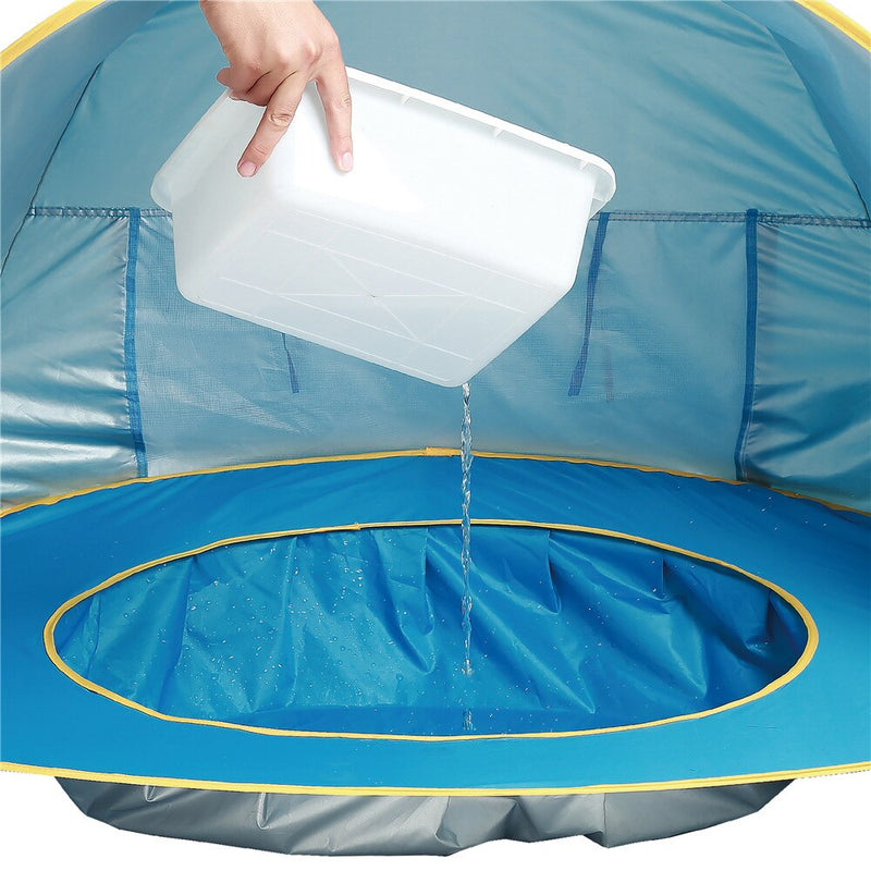 UV-Schutz-Strandzelt mit integriertem Baby-Planschbecken – Schattenplitsch