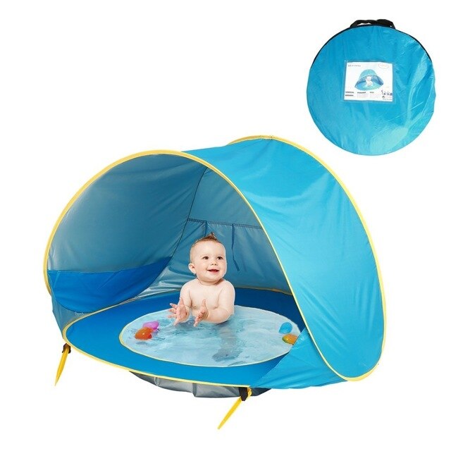 UV-Schutz-Strandzelt mit integriertem Baby-Planschbecken – Schattenplitsch