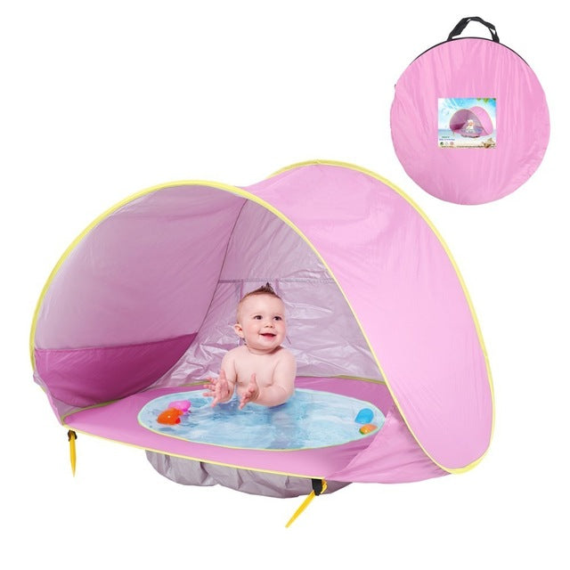 UV-Schutz-Strandzelt mit integriertem Baby-Planschbecken – Schattenplitsch