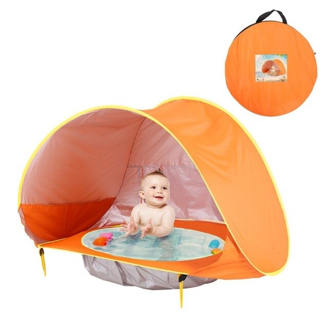 UV-Schutz-Strandzelt mit integriertem Baby-Planschbecken – Schattenplitsch