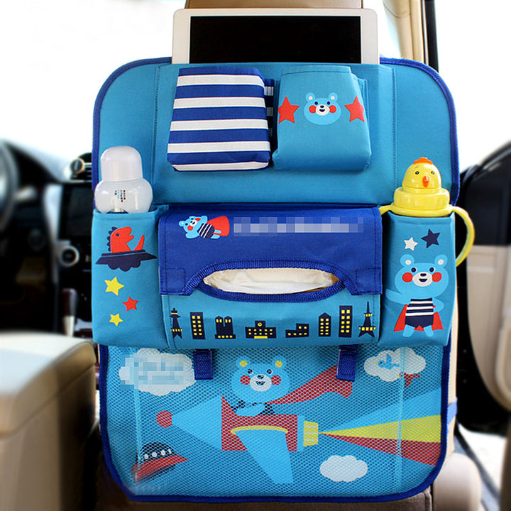 Kinder-Auto Organizer mit Tablet- und Flaschenhalterung – Rückenbuddy (1 kaufen, 1 gratis)