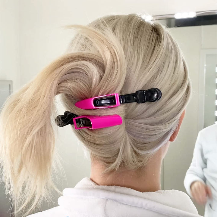 Bunte Haarklammern Set - 12 Stück Friseur Styling Clips-Luzern Mode