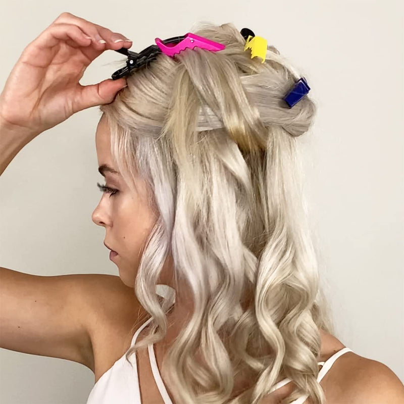 Bunte Haarklammern Set - 12 Stück Friseur Styling Clips-Luzern Mode