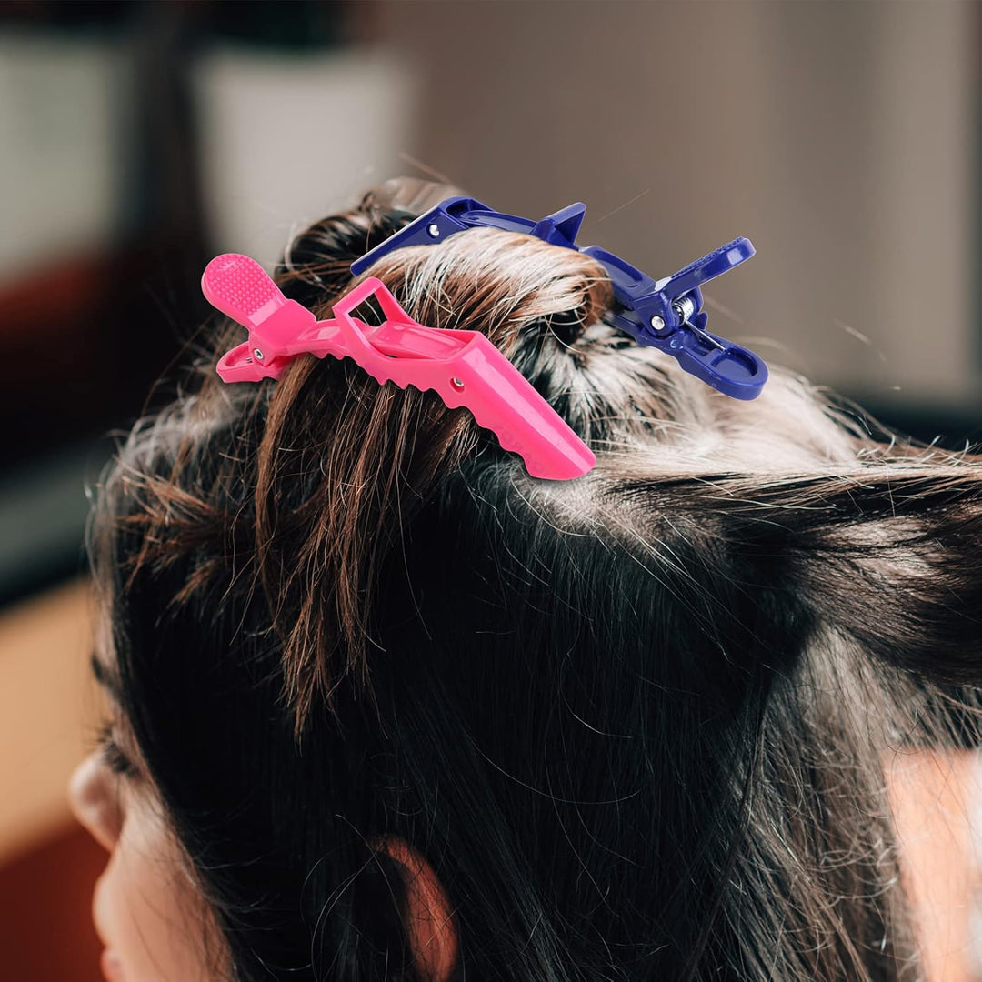Bunte Haarklammern Set - 12 Stück Friseur Styling Clips-Luzern Mode