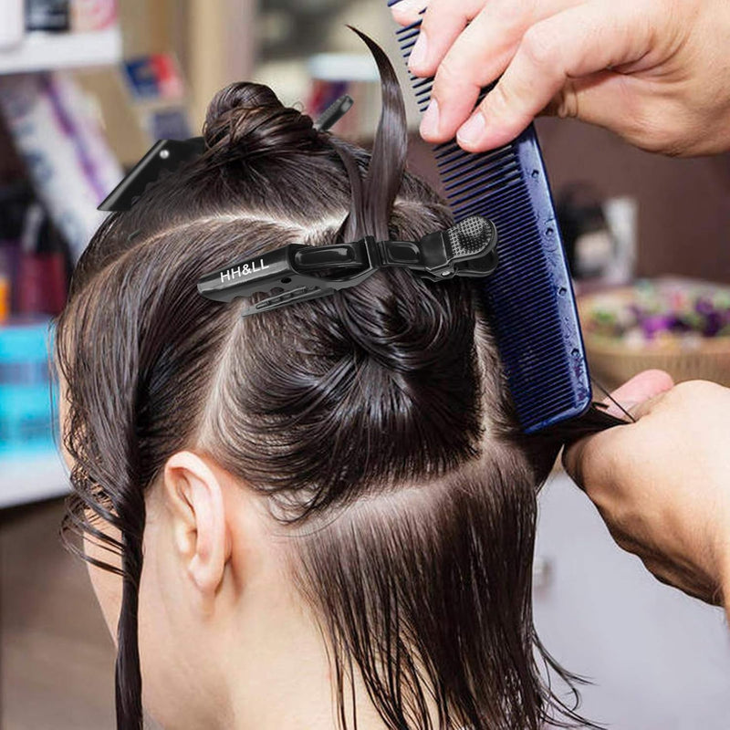 Bunte Haarklammern Set - 12 Stück Friseur Styling Clips-Luzern Mode