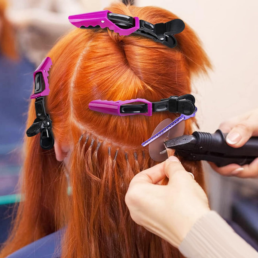 Bunte Haarklammern Set - 12 Stück Friseur Styling Clips-Luzern Mode