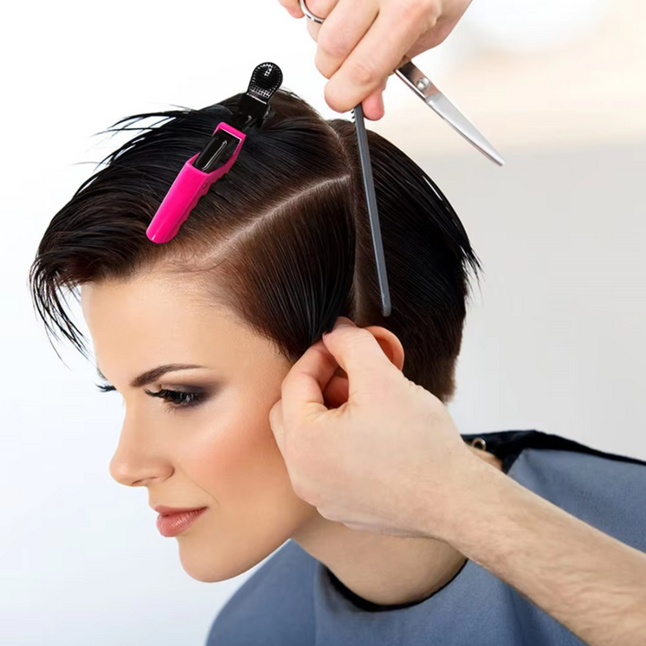 Bunte Haarklammern Set - 12 Stück Friseur Styling Clips-Luzern Mode