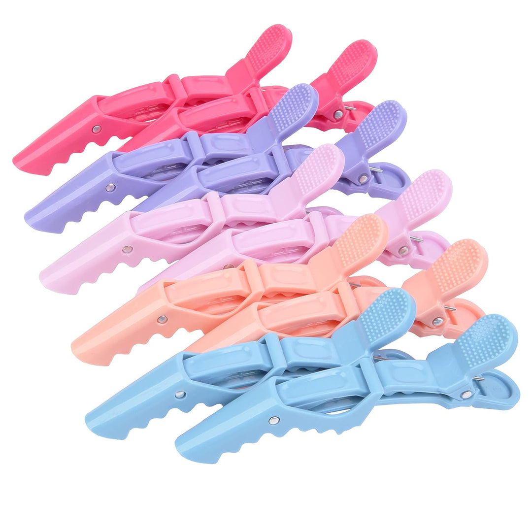 Bunte Haarklammern Set - 12 Stück Friseur Styling Clips-Set 4-Luzern Mode