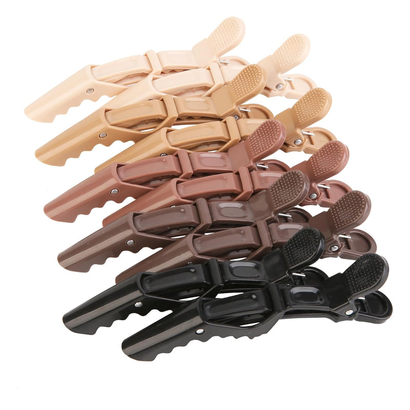 Bunte Haarklammern Set - 12 Stück Friseur Styling Clips-Set 7-Luzern Mode