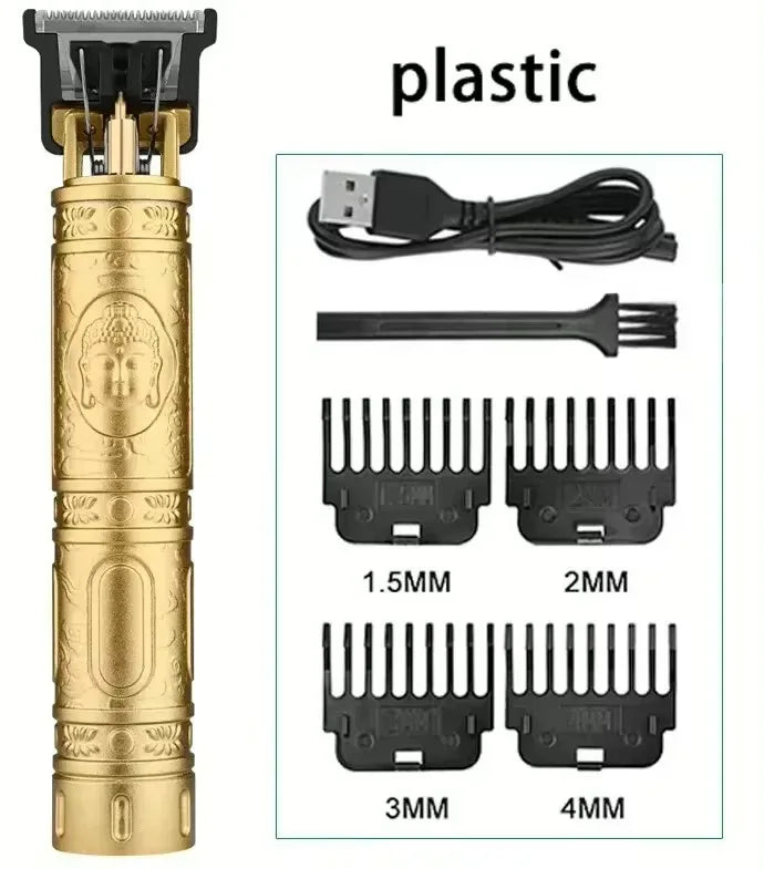 Haarschneidemaschine | Professionell wiederaufladbar Präzision Vintage Langlebig USB-Gold-Luzern Mode